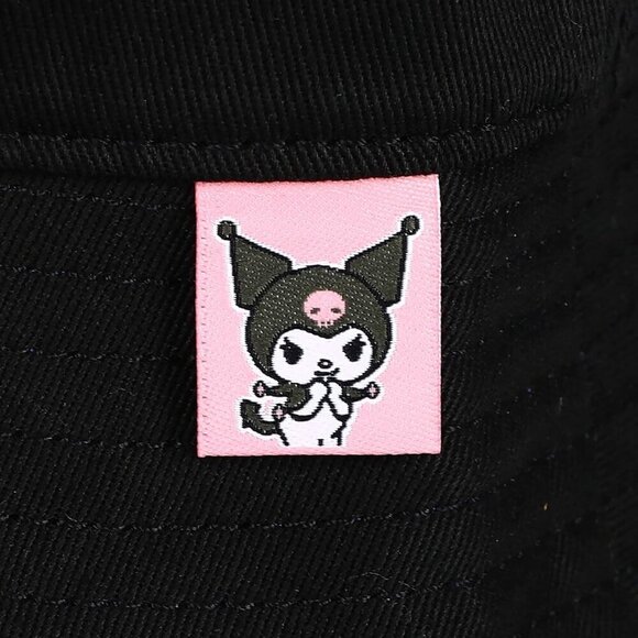 Unisex Cotton Bucket Hat Kuromi Inspired Black Ears Wide Brim Sun Protection main image 7